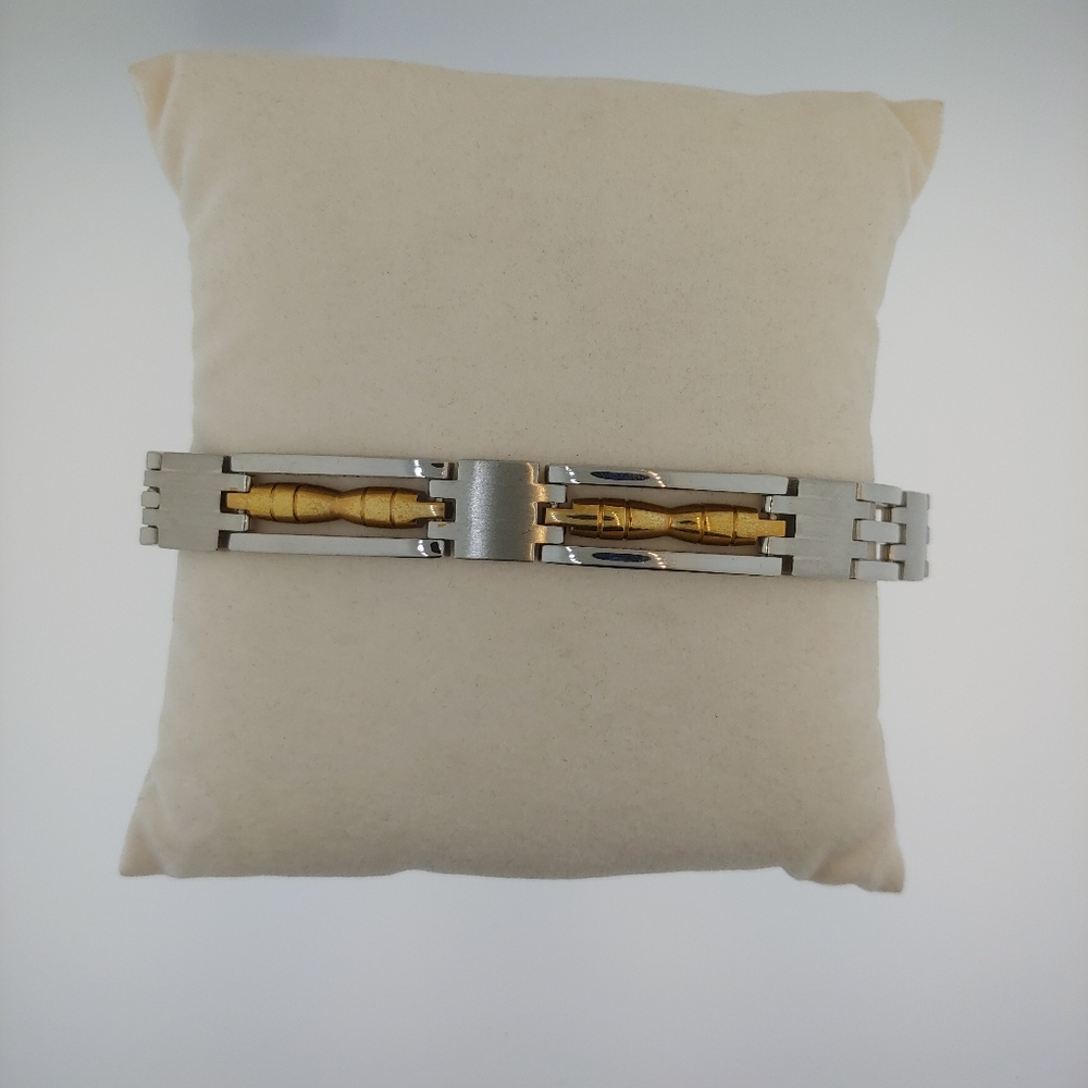Stainless Steel Two Tone Men's Braclet